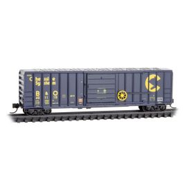 Micro-Trains N Scale 50' Rib Side Boxcar Chessie System B&O #401110 489-2500356