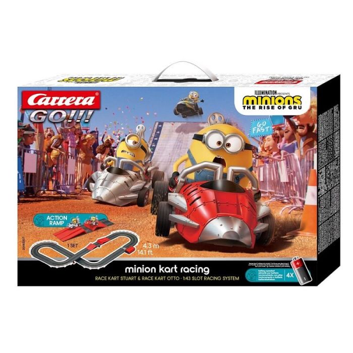 ミニオン カートレーシング Carrera Go Carrera GO!!! Minions Kart Racing Slot Car Set | Mark Twain Hobby