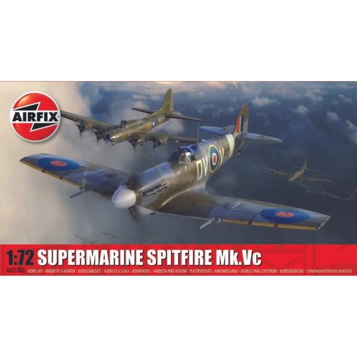 Airfix 1 72 Supermarine Spitfire Mk Vc Plastic Model Kit Mark Twain Hobby Center