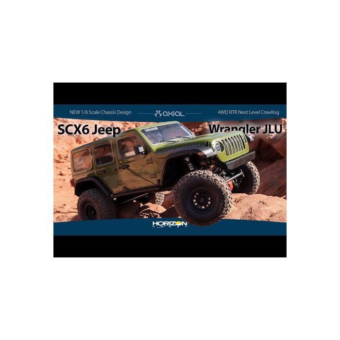 Axial SCX6 1/6 Scale Jeep JLU Wrangler 4wd Rock Crawler Green