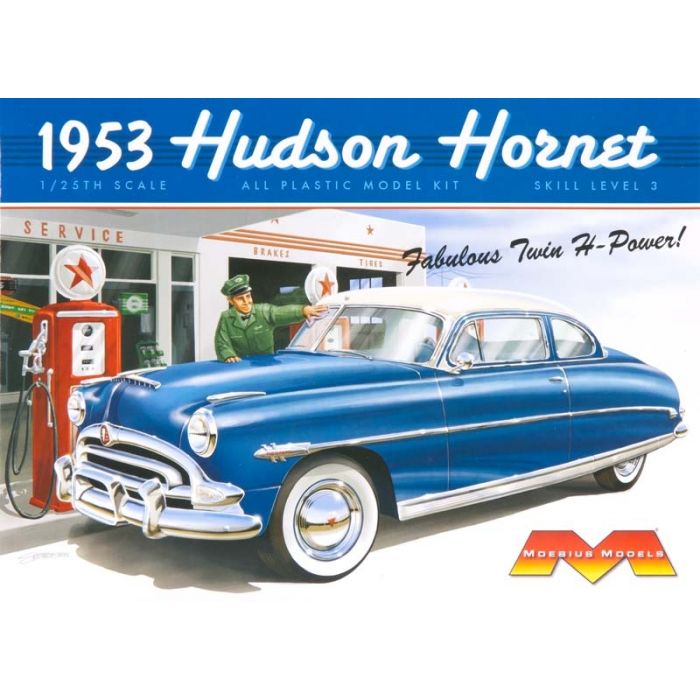 Moebius 1 25 Scale 1953 Hudson Hornet Plastic Model Kit 1200 Mark Twain Hobby Center