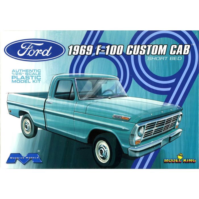  Moebius 1:25 1969 Ford F-100 Custom Cab Pickup Kit de modelo de plástico |  Centro de pasatiempos Mark Twain
