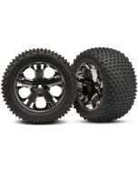 Rear Black Chrome Wheels and Alias tires (2)