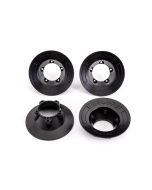Traxxas Black Wheel Covers (for 9572 Wheels) (4)
