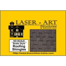 Branchline Trains HO Scale Shake Style Roofing Shingels Laser-Art Roofing