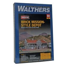 Brick Mission-Style Depot (HO)