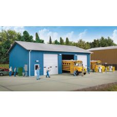 Walthers Cornerstone HO Bus Maintenance Garage Kit