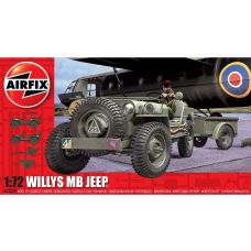 Airfix 1/72 Willys Jeep WWII US Army Vehicle Kit ARX02339