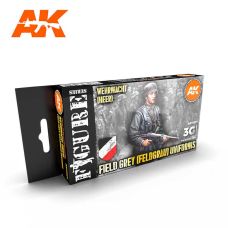 AK Interactive German Field Grey Uniforms 3G Acrylic Paint Set
