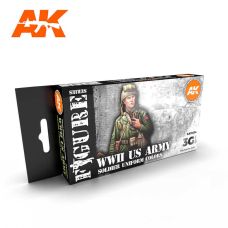 AK Interactive WW2 US Uniforms 3G Acrylic Paint Set