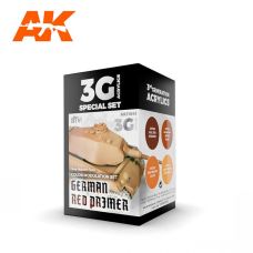 AK Interactive Modulation German Red Primer 3G Acrylic Paint Set