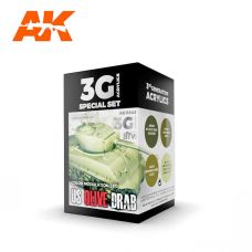 AK Interactive Modulation US Olive Drab 3G Acrylic Paint Set