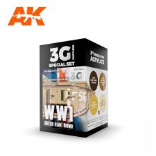 AK Interactive Modulation WWI British Colors 3G Acrylic Paint Set