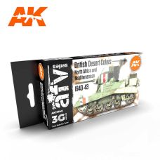 AK Interactive British Desert Colours 3G Acrylic Paint Set