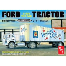 AMT 1:25 Ford C900 Tilt Cab Hostess Truck w, 27 FT Trailer Plastic Model Kit