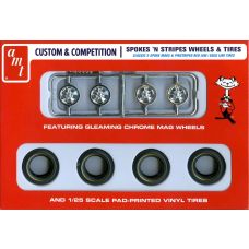 AMT 1/25 Spokes & Stripes Wheels & Tires Plastic Model Kit