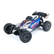 ARRMA Typhon Grom 1/18 Scale Brushed 4x4 Buggy Blue ARA2106T1 Three Quarter View