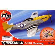 Airfix Quickbuild P-51D Mustang Snap-Fit WWII Aircraft Kit J6016