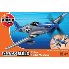 Airfix QUICKBUILD P-51D Mustang WWII Snap-Fit Kit ARXJ6046