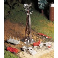 Bachmann O Snap Kit Windmill with Farm Machinery