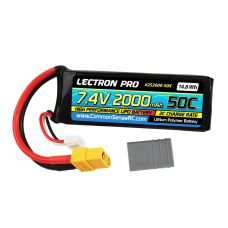 Common Sense RC Lectron Pro 7.4V 2000mAh 50C Lipo Battery w/ XT60 Connector