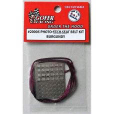 Gofer Racing 1:24-1:25 Photo-Etch Burgundy Seatbelt