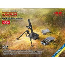 ICM 1/35 WWII German sGrW34 Mortar Plastic Model Kit