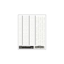 Railroad Gothic White Numbers Dry Transfer Decals