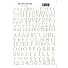 Large Roman Letters White Dry Transfer Decals