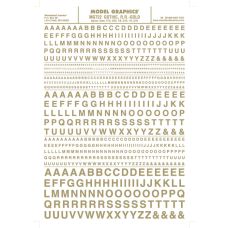 Gothic Gold Letters Dry Transfer Decals