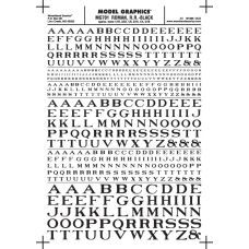 Railroad Roman Letters Black Dry Transfer Decals