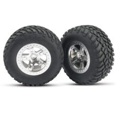 SCT Chrome Beadlock Wheels and Tires (2)