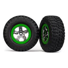 SCT Green Beadlock Wheels and Tires (2)
