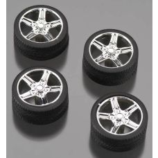 Pegasus 1/24-1/25 IROK Chrome Rims w/Tires