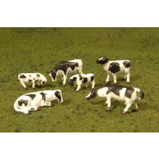 Bachmann HO Scale Black & White Cow Figures