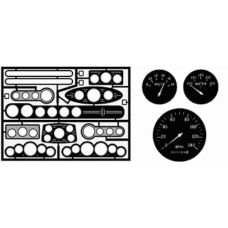 Model Car Garage Street Rod Gauge Panels- Modern Clear Detail Set