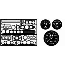 Model Car Garage Street Rod Gauge Panels- MoonEyes Detail Set