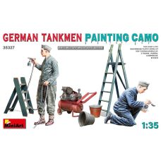 Miniart 1/35 Camo Painting WWII German Tankmen Plastic Model Kit