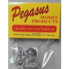 Pegasus 1/25 Disc Brake & Caliper 23" Chrome Plastic Model Kit Parts