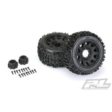 Pro-Line Badlands 3.8" Tires Mounted Raid 8x32 Wheels 17mm