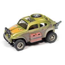 Auto World HO Scale 1965 VW Baja Bug Green Slot Car