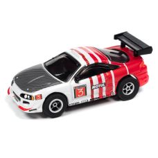 Auto World HO Scale 1995 Mitsubishi Eclipse White/Red Slot Car