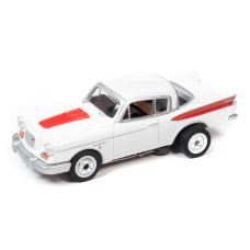 Auto World HO 1957 Studebaker Golden Hawk White Slot Car SC392