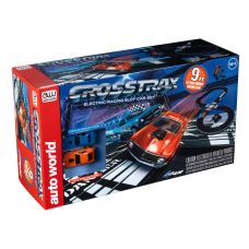 Auto World HO Scale CrossTrax Road Course 9' Slot Car Set SRS351