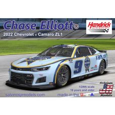 Salvinos Jr 1/24 2022 Chase Elliott Blue Book Chevrolet Camaro Plastic Model Kit