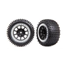 Traxxas Bandit Gray Satin Chrome Assembled Tires & Wheels