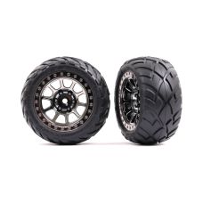 Traxxas Bandit Rear Black Chrome Assembled Anaconda Tires and Wheels