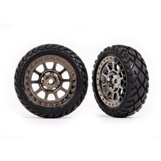 Traxxas Bandit Front Black Chrome Assembled Anaconda Tires and Wheels