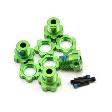 17mm Splined Green Aluminum Wheel Hubs