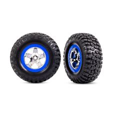 Traxxas Slash Blue Assembled Front Tires & Wheels